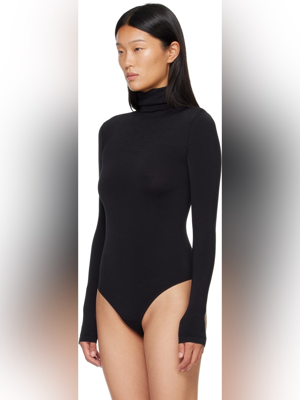 WOLFORD Black Colorado String Bodysuit